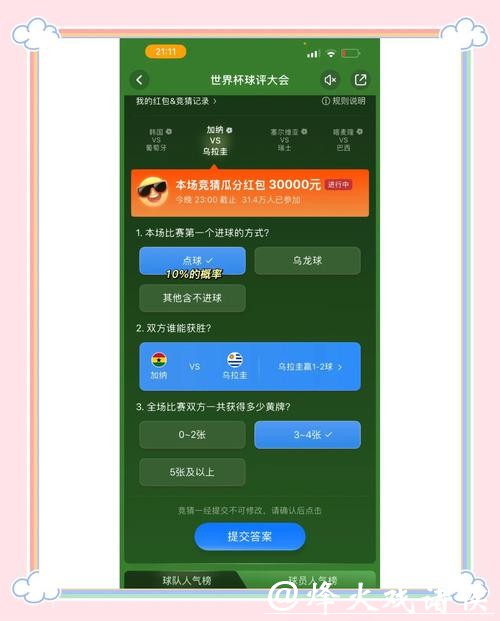 世界杯竞猜平台：如何参与并提早兑现奖金